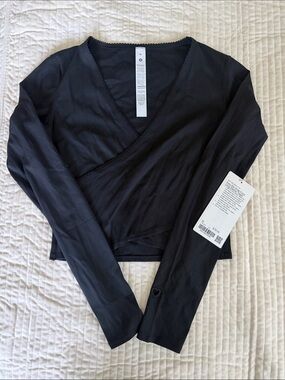 Lululemon Nulu rib wrap front long sleeve heart